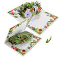 Load image into Gallery viewer, 60th birthday card for her by Cardology - floral theme for mothers, mums, sisters, aunts, friends and more - closing image of the pop up card