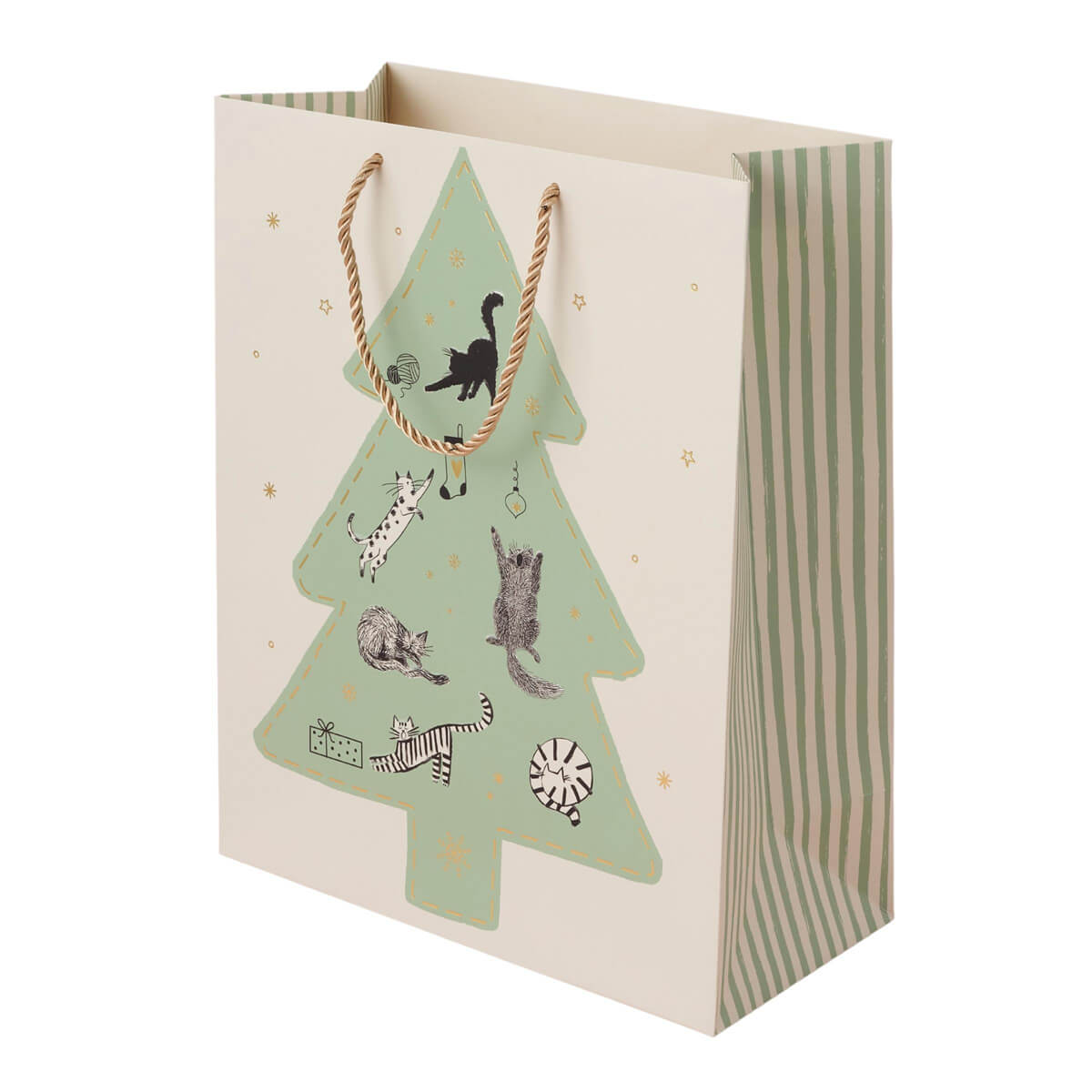 Battersea Cats and Dogs Home Charity Christmas Gift Bag for Cat Lovers - Close Up Image of Gift Bag