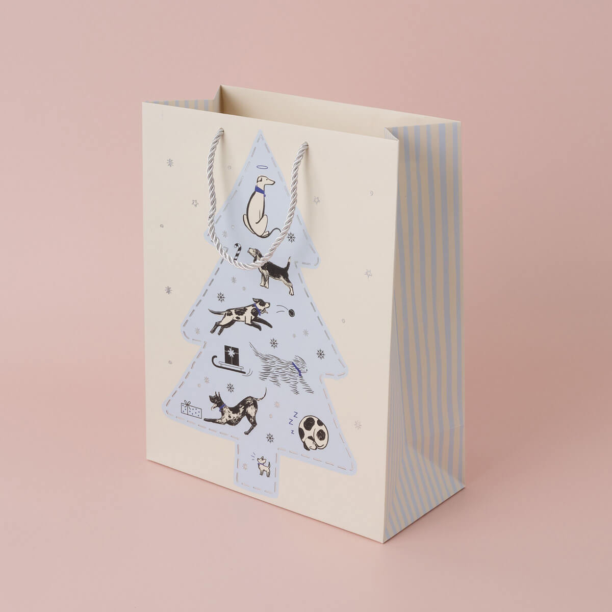 Battersea Dogs & Cats Home Charity Christmas Gift Bag For Dog Lovers - lifestyle image of christmas gift bag for dog owners