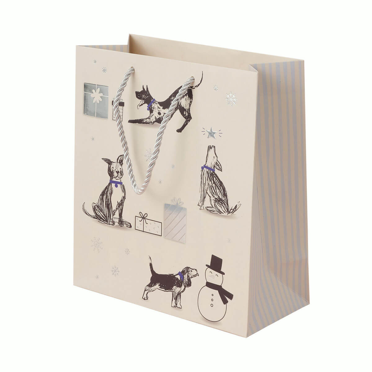 Battersea Dogs & Cats Home Christmas Gift Bag - Medium Sized - Close up Image of gift bag