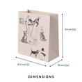 Load image into Gallery viewer, Battersea Dogs & Cats Home Christmas Gift Bag - Medium Sized - Gift bag dimensions which are 24cm (h) x 21.5cm (l) x 10cm (w)