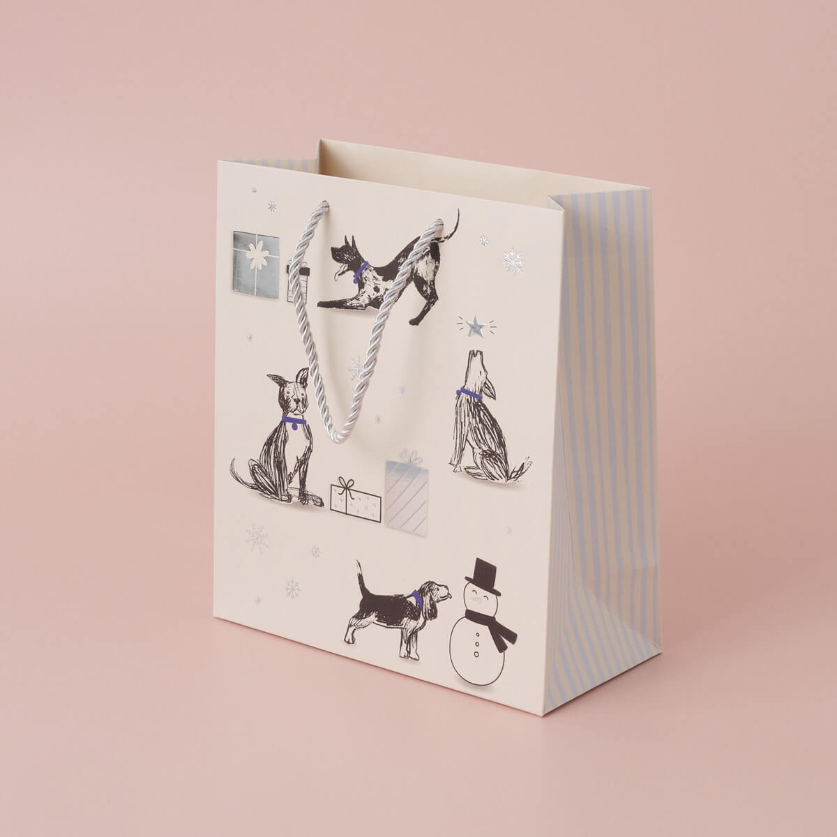 Battersea Dogs & Cats Home Christmas Gift Bag - Medium Sized - lifestyle image of gift bag