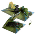 Load image into Gallery viewer, Cardology Black Labrador Pop Up Card - image of pop up card closing