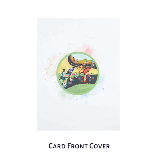 cycling pop up card by cardology - image of card cover