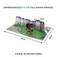 Load image into Gallery viewer, dachshund pop up card by cardology - image showing dimensions of 3D dachshund card which is 30cm (l) x 20cm (w) and 12cm (h) approximately