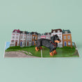 Load image into Gallery viewer, dachshund pop up card by cardology - lifestyle close up image of sausage dog 3d greeting card