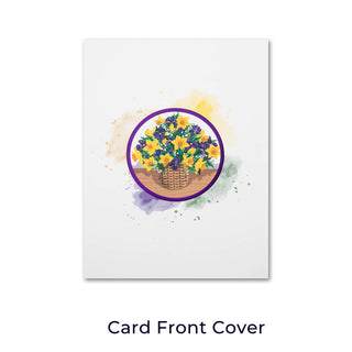 Cardology daffodils 3d greeting card - image of card front cover