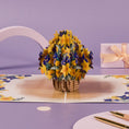 Load image into Gallery viewer, Cardology daffodils 3d greeting card - lifestyle image
