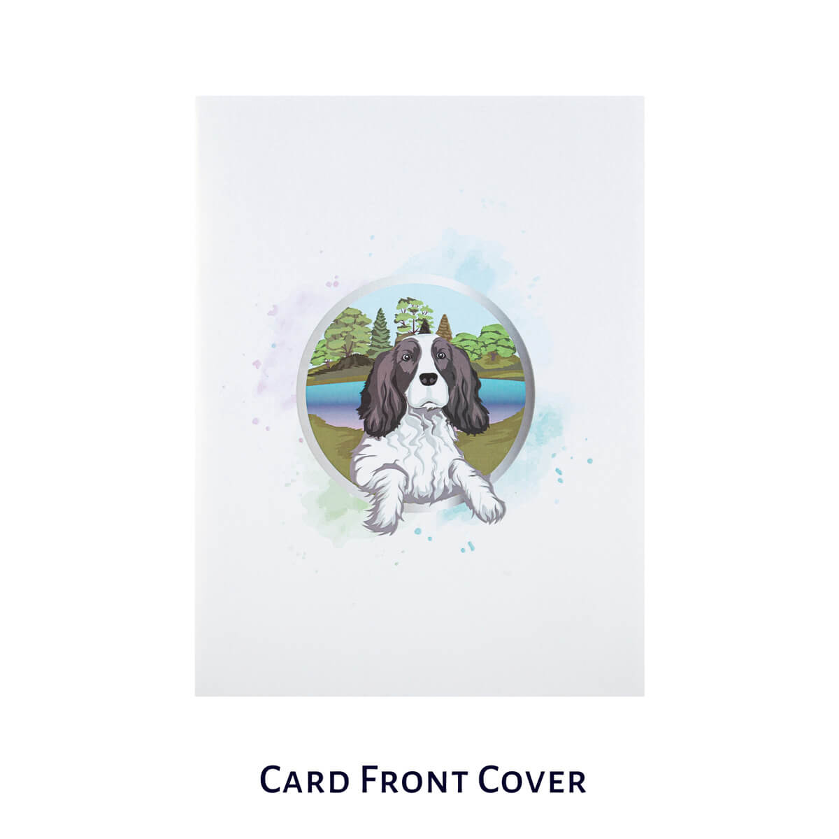 English Cocker Spaniel Pop Up Card by Cardology -  image of card front cover