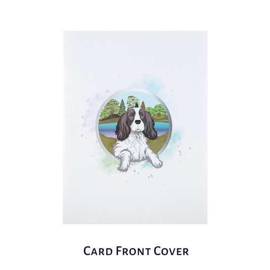 English Cocker Spaniel Pop Up Card by Cardology -  image of card front cover