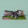 Load image into Gallery viewer, miniature schnauzer pop up card by cardology - lifestyle image