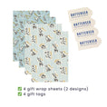 Load image into Gallery viewer, Battersea Dogs & Cats Home Gift Wrap for Dog Lovers - Pack of 4 sheets with 2 patterns. Perfect for birthdays and other celebratory occasions.