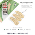 Load image into Gallery viewer, Golf pop up card by Cardology - image of stickers that are included to personalise the card further