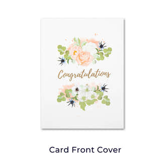 Happy Couple 3D Engagement Card - image of card front cover