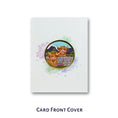 Load image into Gallery viewer, Card front cover with a highland cow illustration on a white background