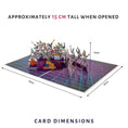 Load image into Gallery viewer, Original Stormtrooper Birthday Party Pop Up Card by Cardology - image of dimensions which are approximately 30cm (l) x 20cm (w) x 15cm (h)