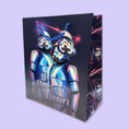 Load image into Gallery viewer, Gift Bag with futuristic stormtrooper design on a purple background
