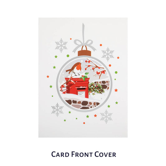 Cardology Robin Pop Up Card for Christmas - image of the card front cover
