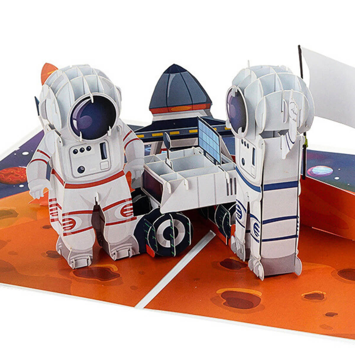Space Explorer Pop Up Card perfect for Astronaut Gifts for Kids or Space Lovers - Close up image