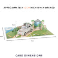 Load image into Gallery viewer, Wedding Car 3D Pop Up Card for Wedding Cards - dimensions image