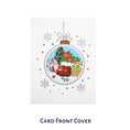 Load image into Gallery viewer, Winter Wellies Pop Up Card for gardening lovers - close up image of 3D card front cover