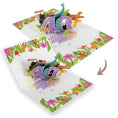 Load image into Gallery viewer, image showing tropical 40th birthday pop up card closing
