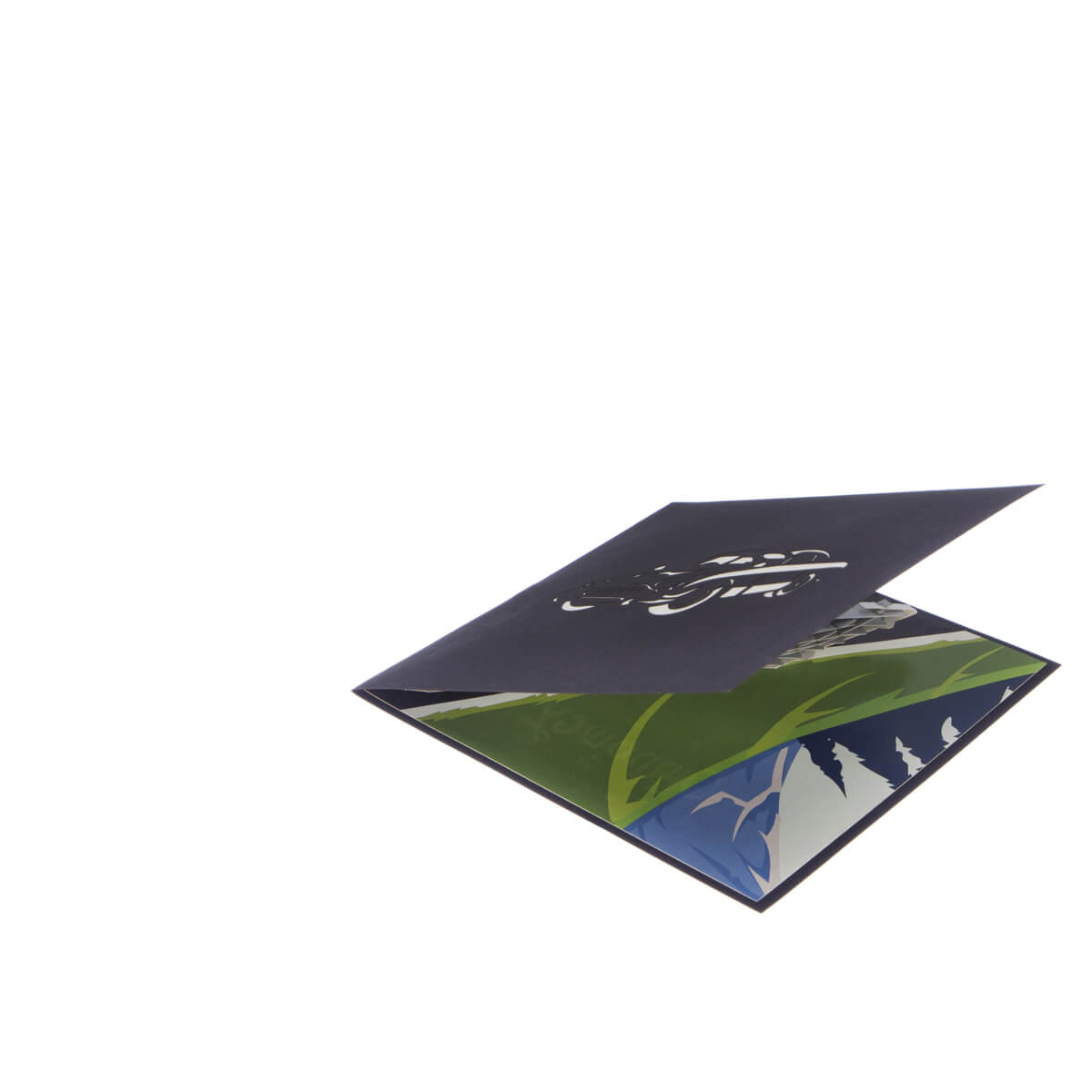 Silver Classic Car Pop Up Card