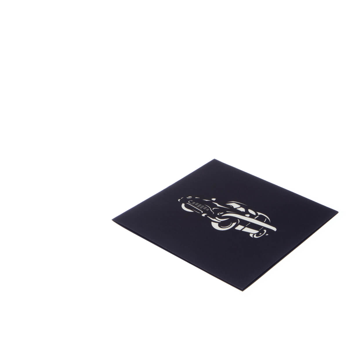 Silver Classic Car Pop Up Card