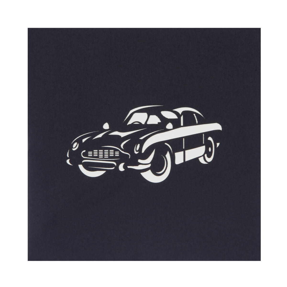Silver Classic Car Pop Up Card