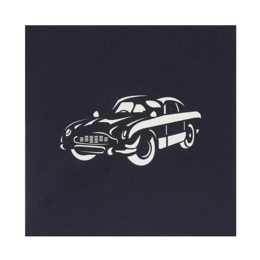 Silver Classic Car Pop Up Card