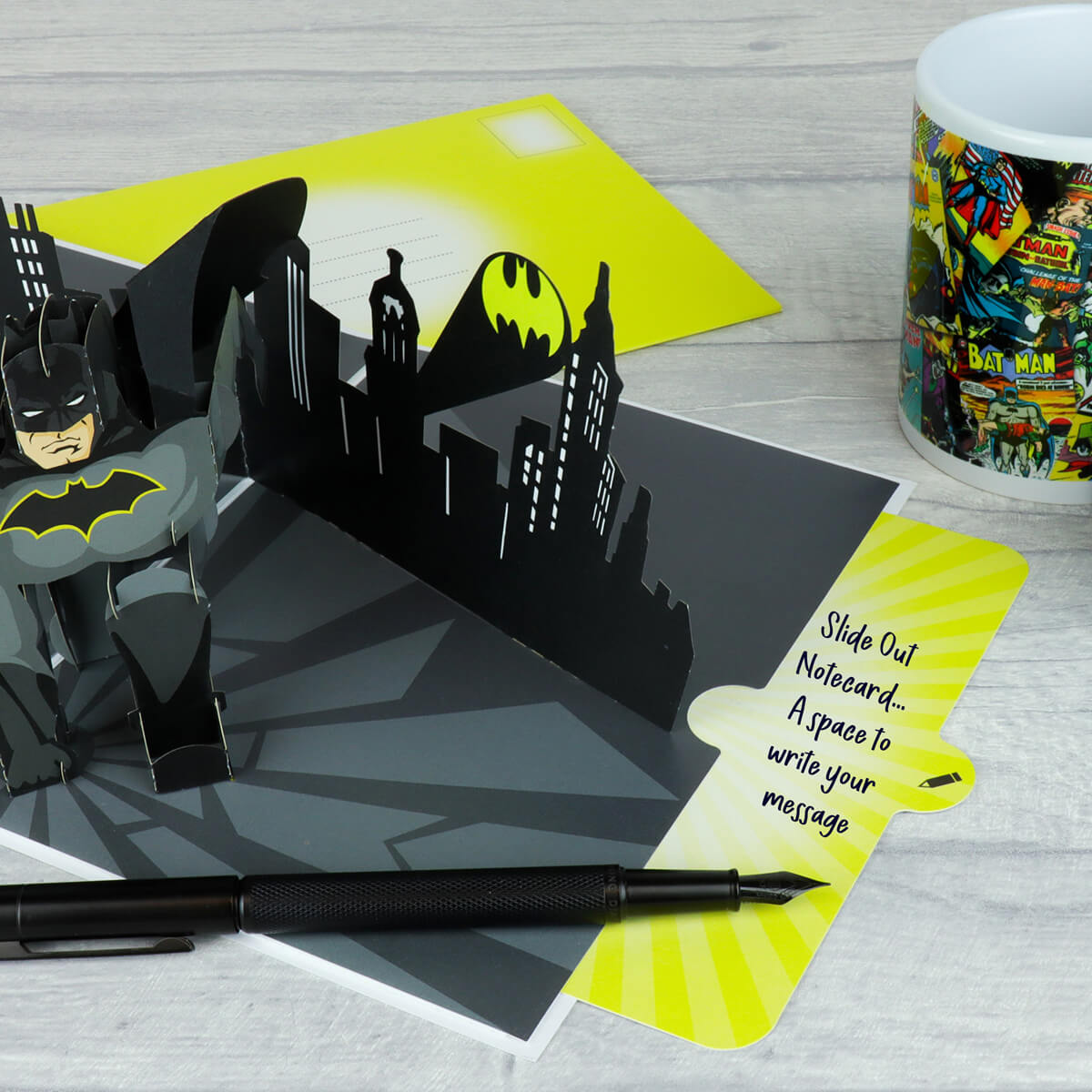 Batman Pop Up Card Slide Out Notecard