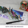 Load image into Gallery viewer, Night Before Christmas Pop Up Card UK image showing slide out notecard