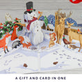 Load image into Gallery viewer, close up lifestyle image of Winter Woodland Pop Up Card UK
