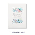 Load image into Gallery viewer, Diamond Wedding Anniversary Card for 60th Wedding Anniversary Gift - image of front cover which reads 'diamond weddings deserve celebrating'