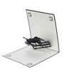 Load image into Gallery viewer, Dressage Pop Up Card featuring a 3D black horse and rider, half open at 90 degrees