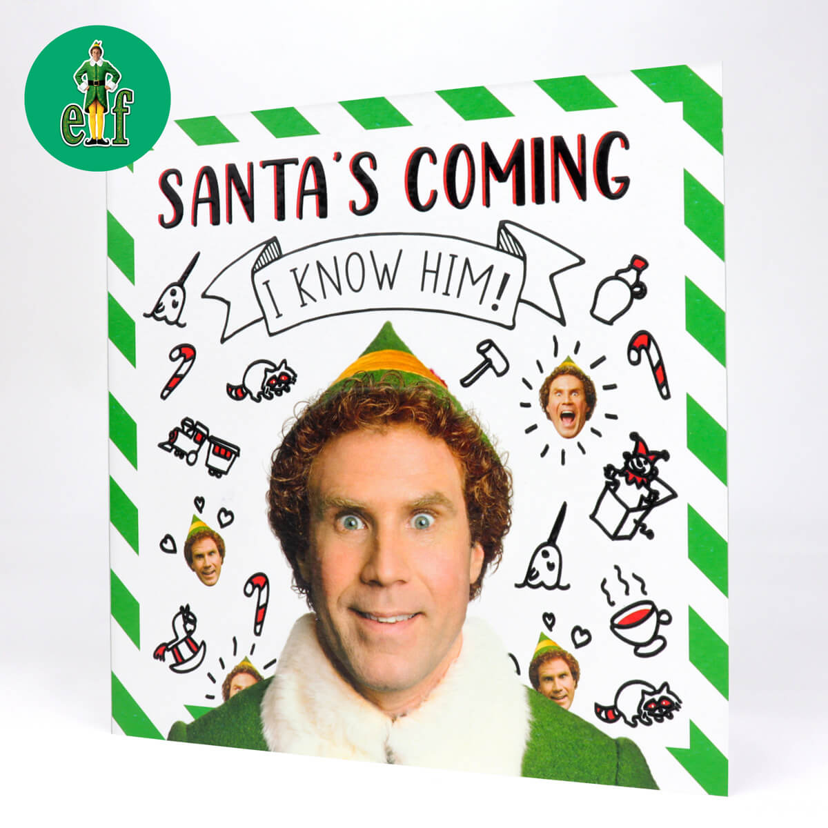 Elf Christmas Cards - Pack Of 4