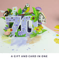 Load image into Gallery viewer, 70th birthday pop up card uk for her