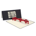 Load image into Gallery viewer, image of Forth Rail Bridge Pop Up Card fully open with the cover behind it, on a white surface