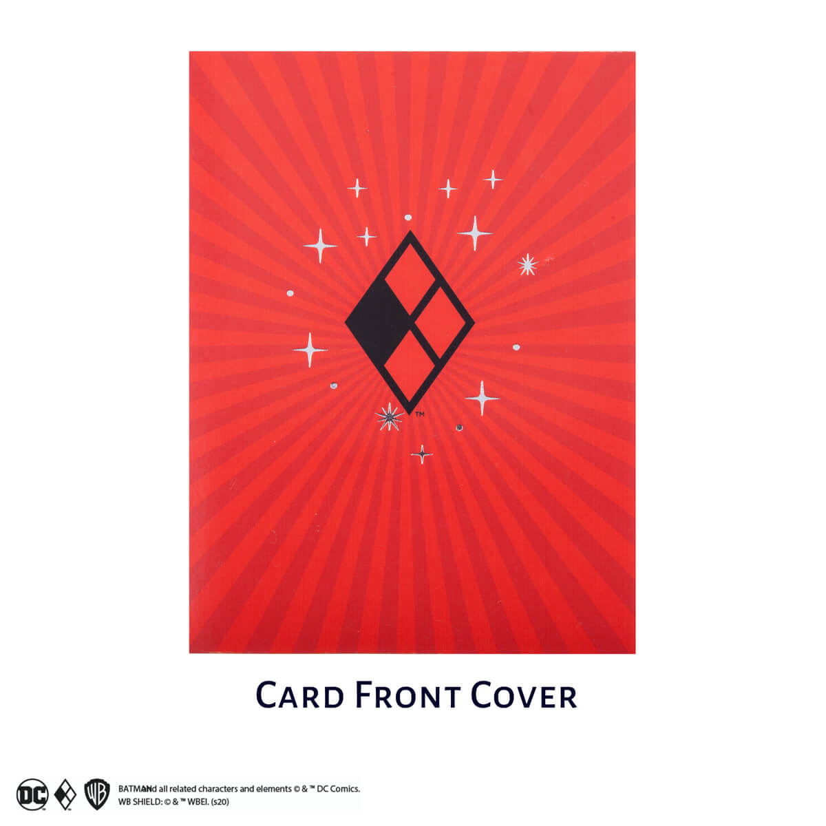 DC Comics Harley Quinn Pop Up Card - Card Cover Image - Red Cover With Harley Quinn Logo In Center