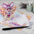Load image into Gallery viewer, Harry Potter Valentines Day Card - Doe Patronus Pop Up Card - Slide Out Note Card