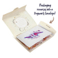 Load image into Gallery viewer, Harry Potter Valentines Day Card - Doe Patronus Pop Up Card - Reversible Envelope Reverses To Become Hogwarts Envelope