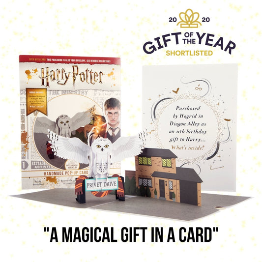Image of Harry Potter Hedwig 3D Card Official Merchandise Open