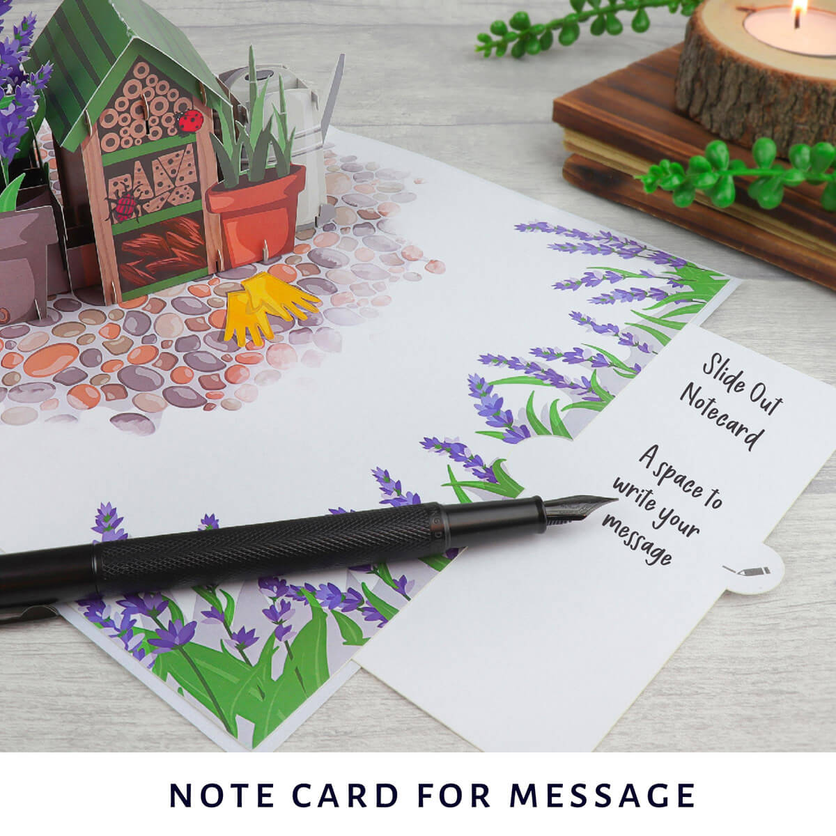 Lavender Pop Up Card