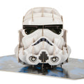 Load image into Gallery viewer, Original Stormtrooper Helmet Pop Up Card For Father's Day, close up image