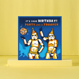 Original Stormtrooper Funny Birthday Card For Adults - Card Reads 'It's Your Birthday, Party Like A Trooper'