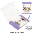 Load image into Gallery viewer, Ruby Wedding Anniversary Pop Up Card for 40th Wedding Anniversary Gift - image of reversible packaging which converts into a gifting envelope