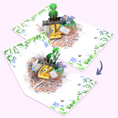 Load image into Gallery viewer, Spring Wellies Pop Up Card - Image of the 3D card closing
