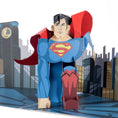 Load image into Gallery viewer, DC Comics Superman Birthday Pop Up Card - Close Up Image