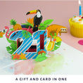 Load image into Gallery viewer, 21st Birthday Tropical Pop Up Card