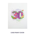 Load image into Gallery viewer, 30th birthday pop up card white cover with pastel watercolours and foiled bold 30